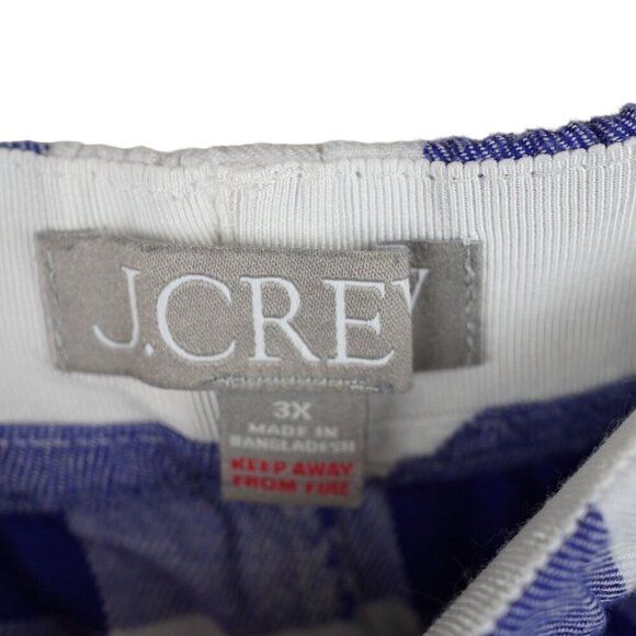 J.Crew 3X Blue & White Gingham‎ Modal Pajama Set - Picture 8 of 10